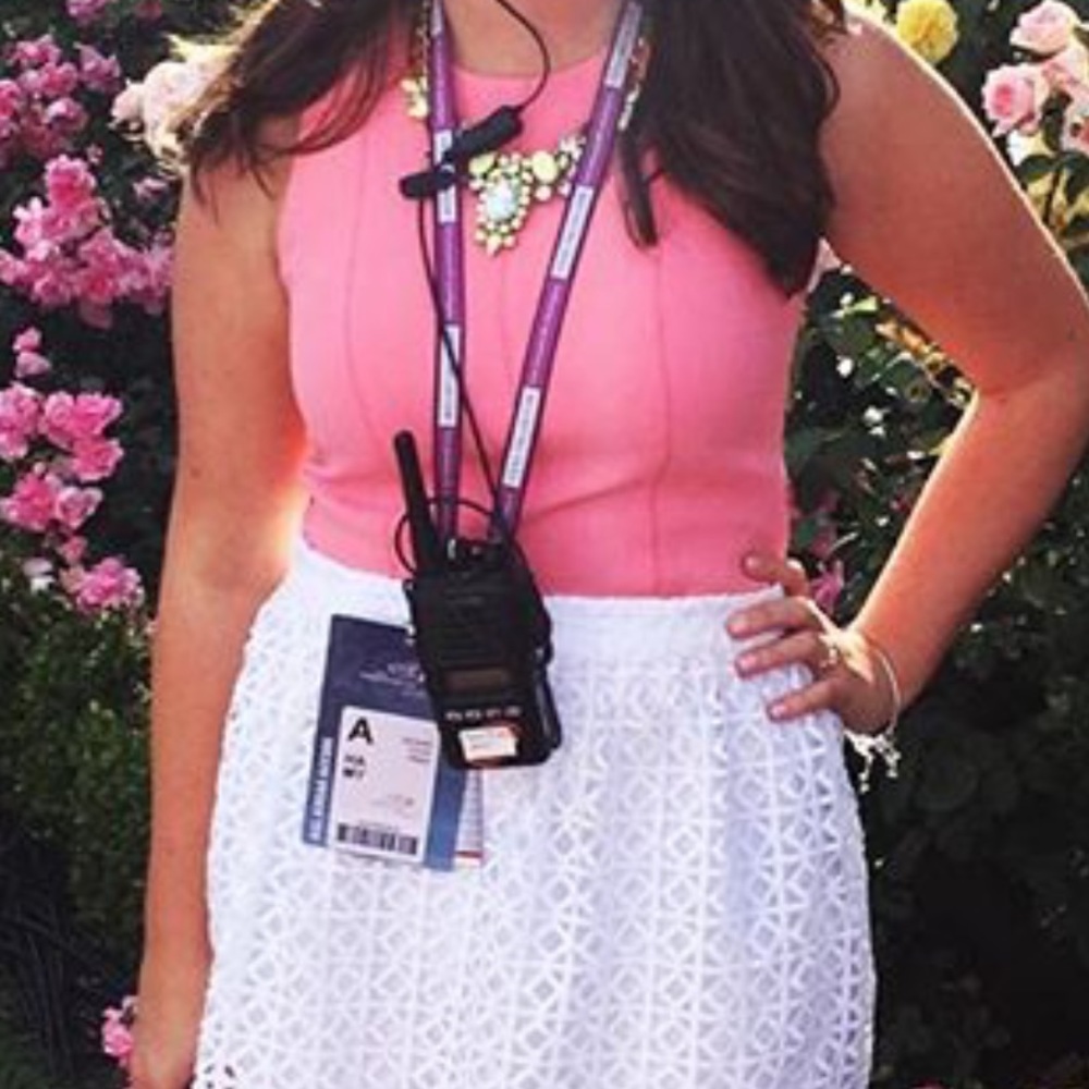 Formal casual crop too Pink lined + full back zip